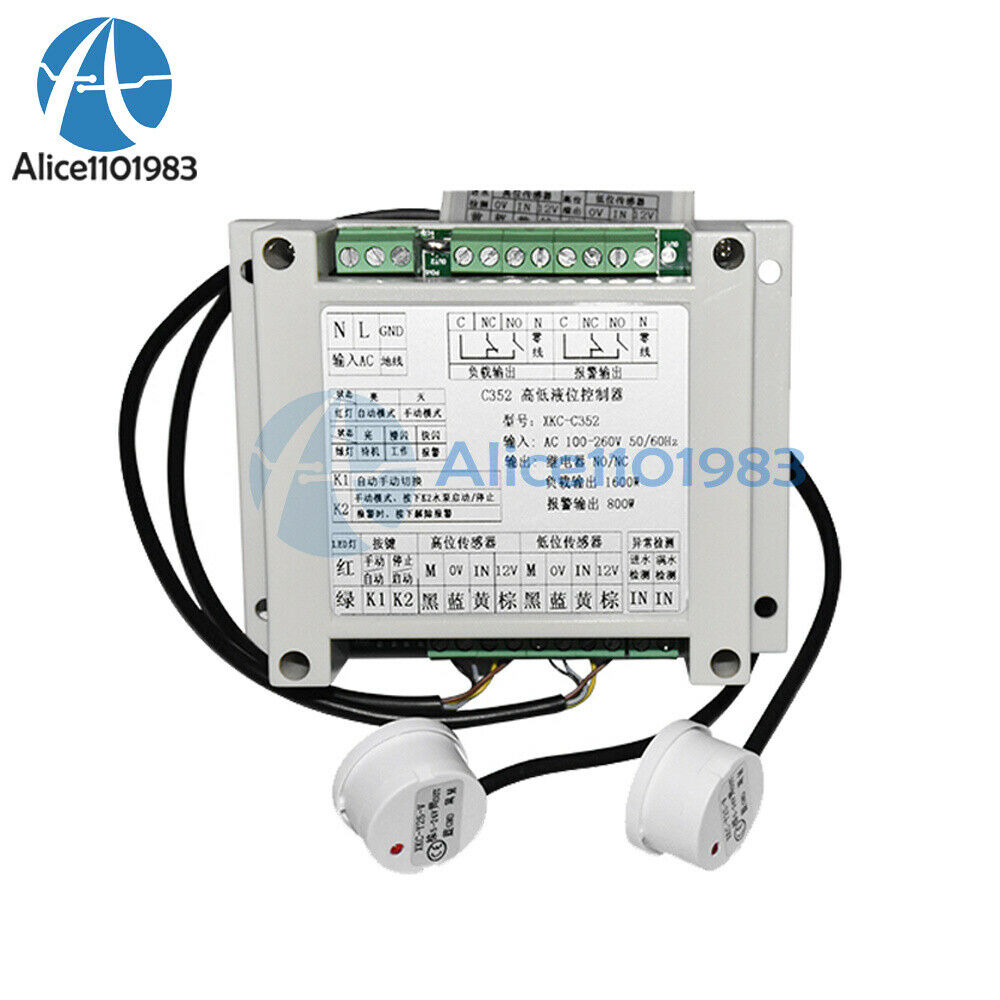 XKC-C352-2P Automatic High and Low Liquid Level Sensor Controller Non-Contact
