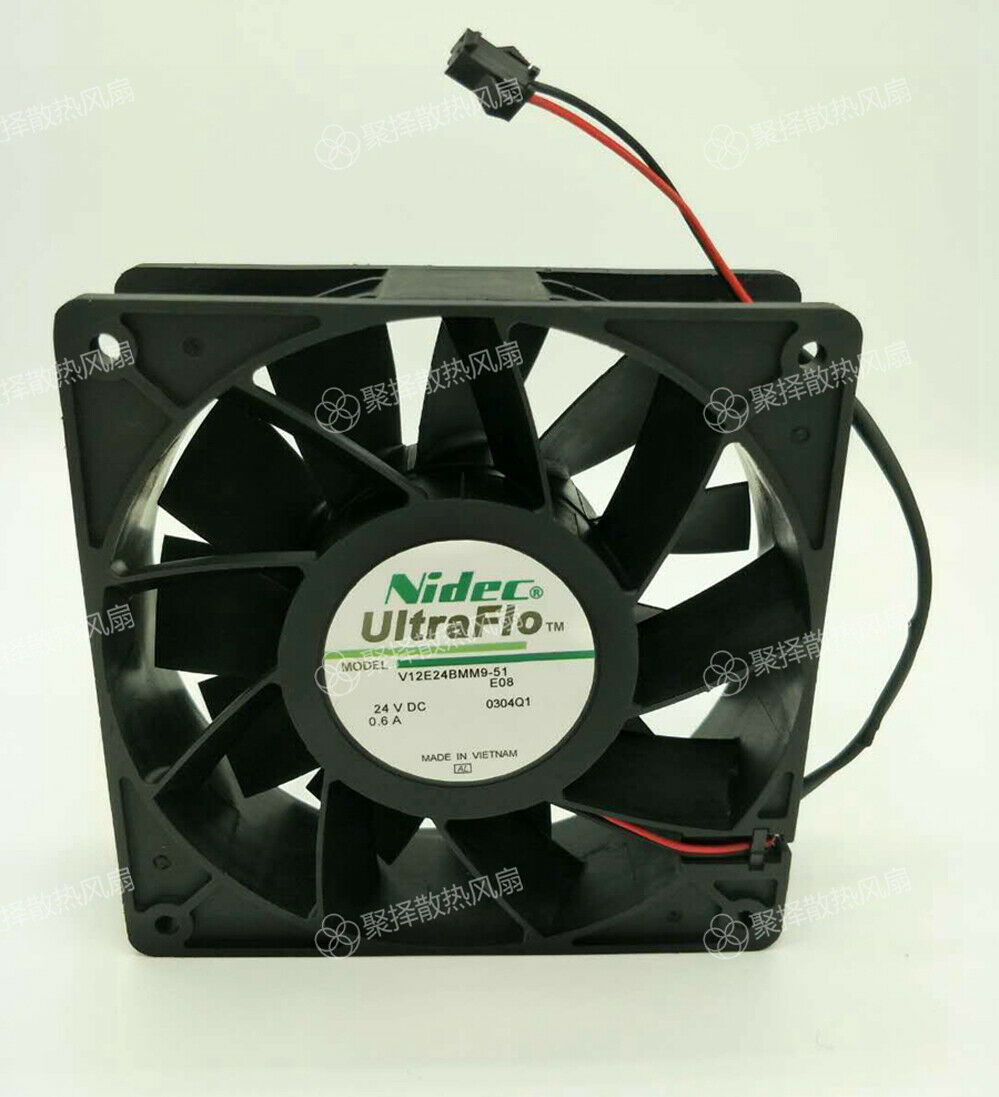 Nidec V12E24BMM9-51 24VDC 0.06A 2-wire equipment cooling fan 120*120*38mm