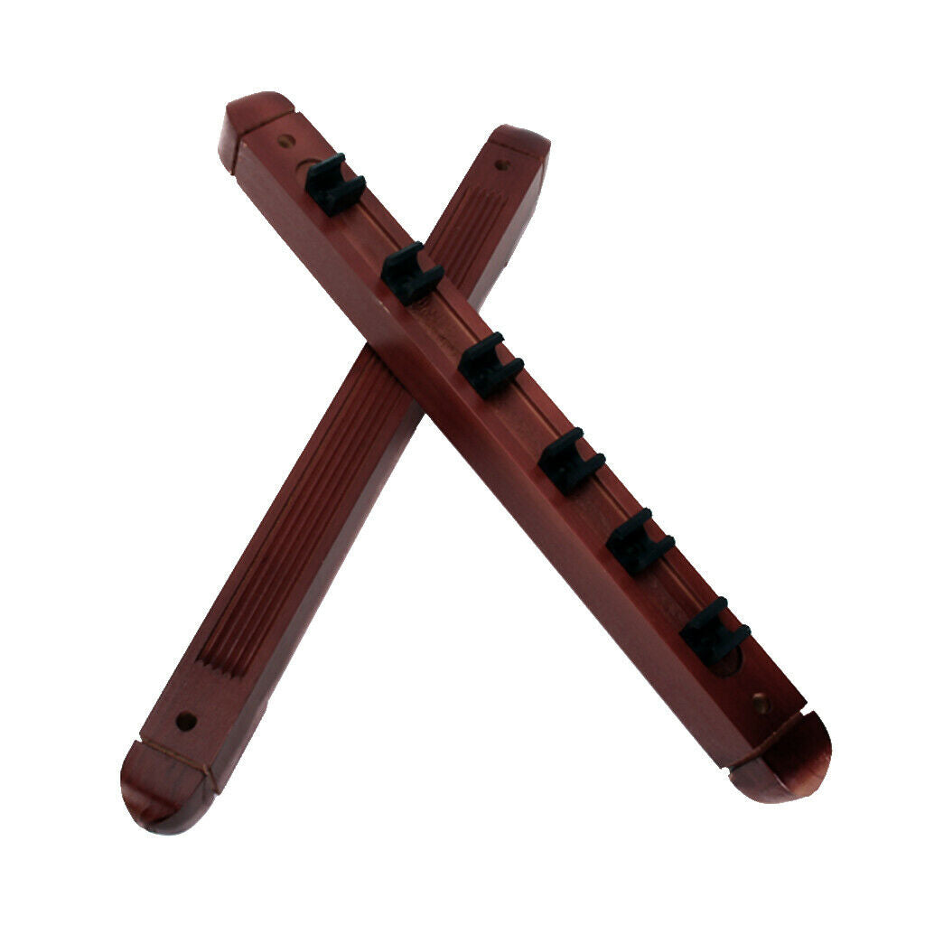 Wooden cue bracket Billiard accessories Wall bracket for 6 pool and / or