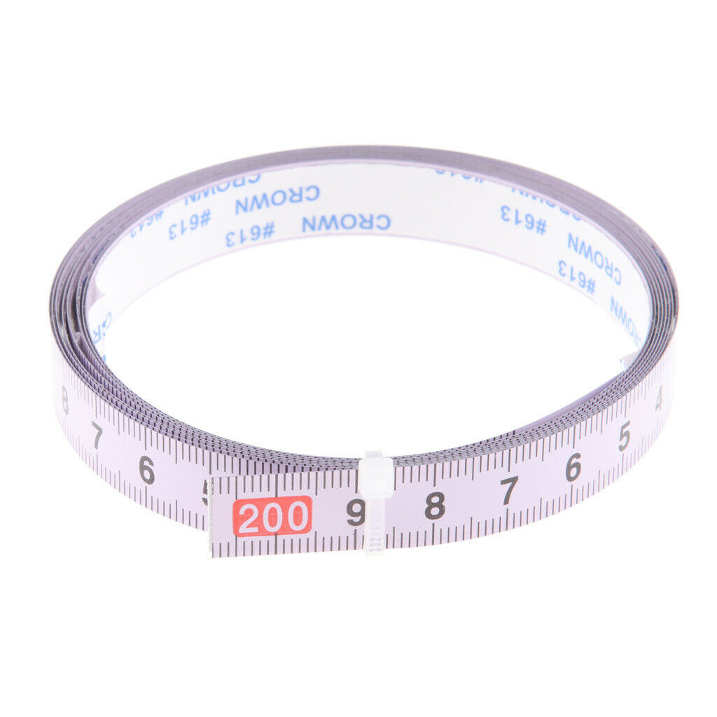 2M Self Adhesive Tape Measure, Metric Miter Saw Steel Ruler -R to L