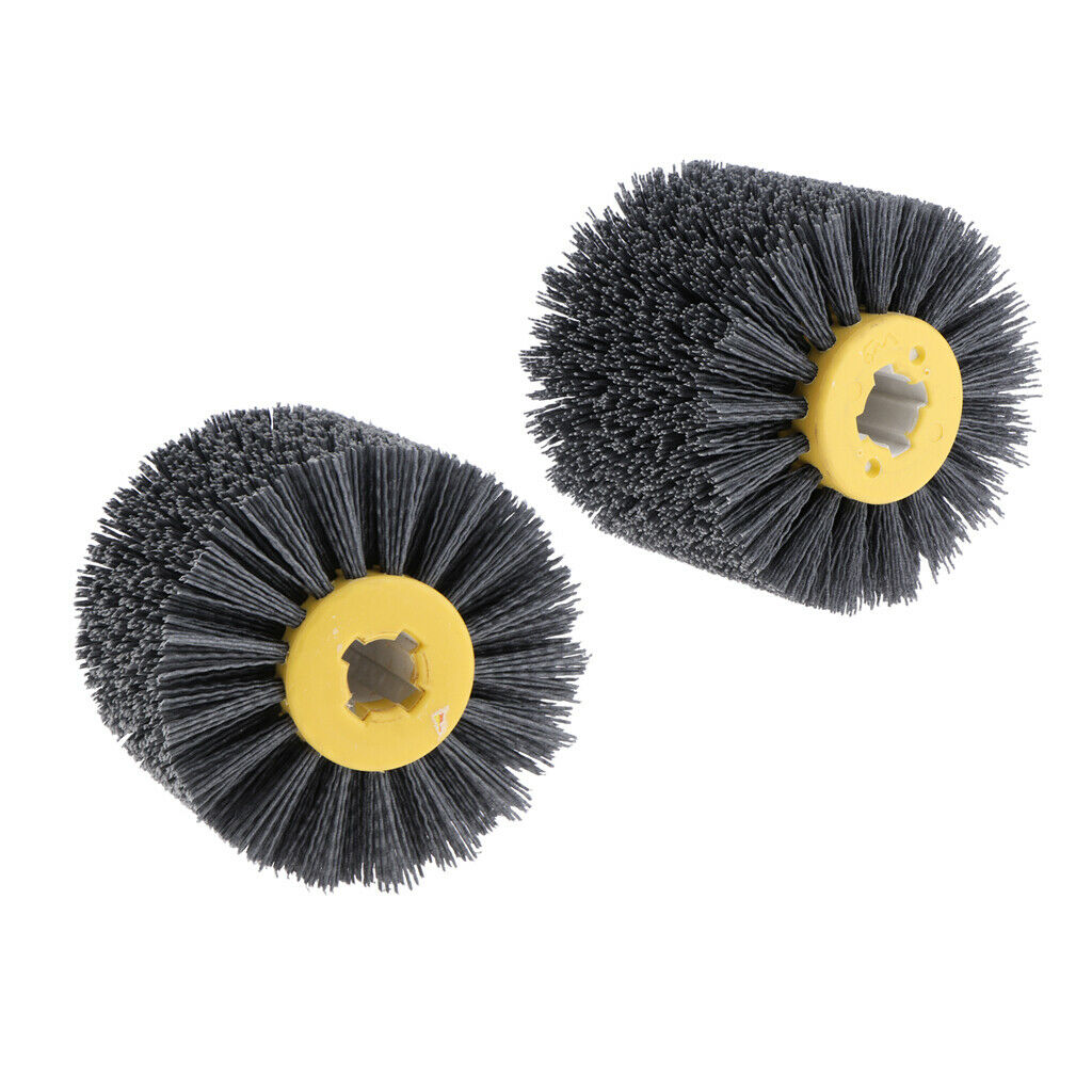 2 Pieces Durable 120 x 100mm Wire Drawing Wheel Metal for Wood Polishing