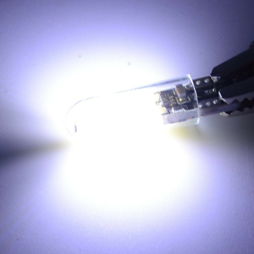10Pcs T10 W5W White COB Led Car Bulb Car Truck Width light License Plate Light