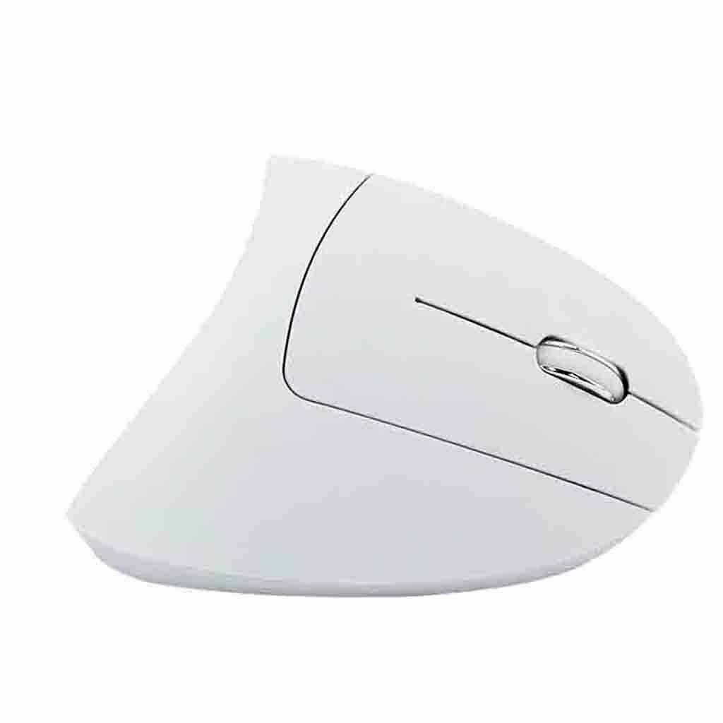 6D 2.4G Wireless Vertical Ergonomic Optical 1600 DPI Mouse 5 Buttons White