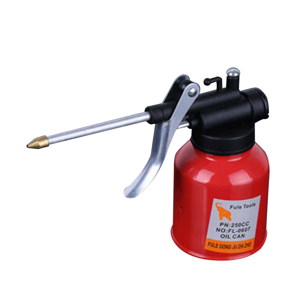 250ml Compact High Pressure Hand Pump Oiler Oil Pot Lubricant Spray Can