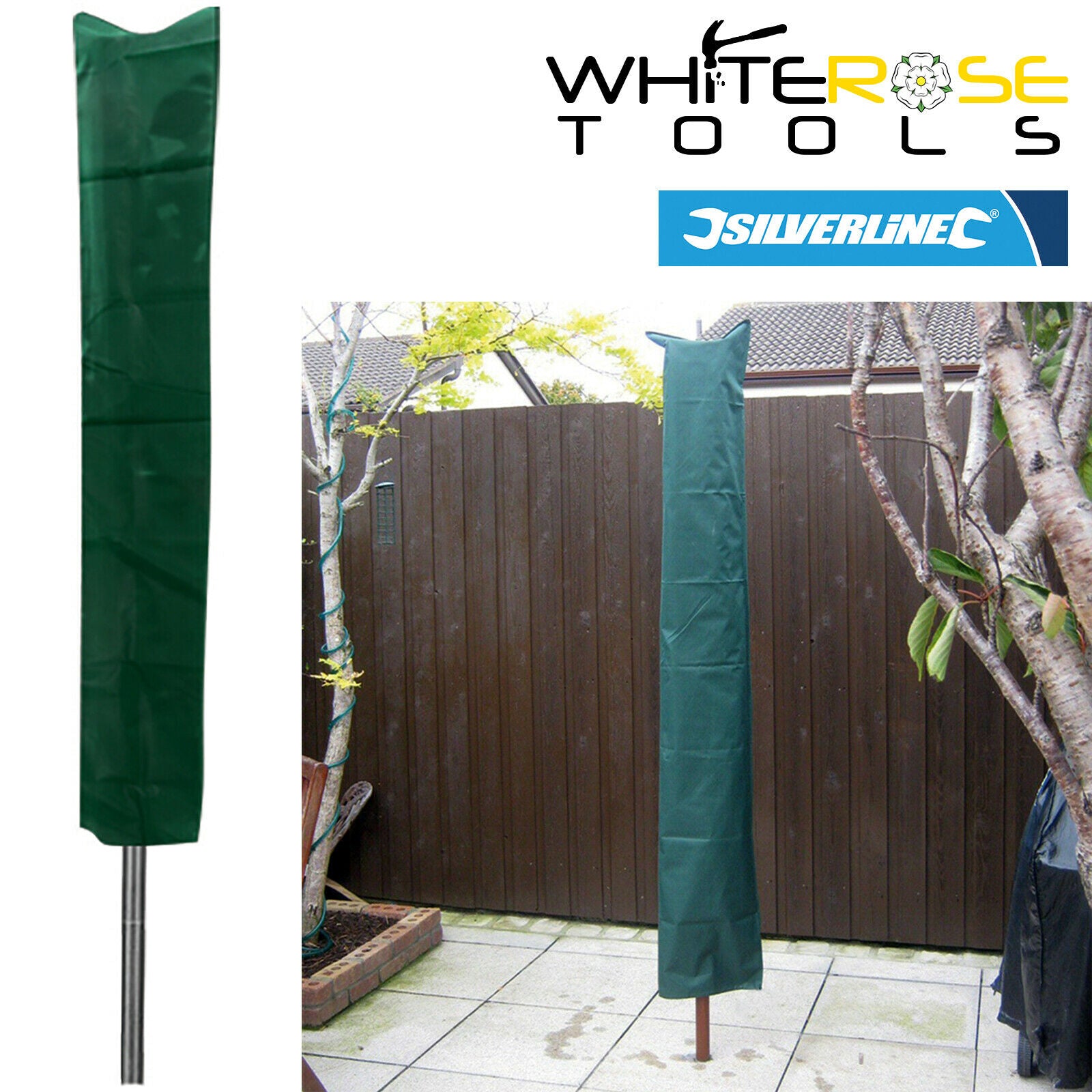 Silverline Rotary Washing Line Cover Garden Parasol Umbrella Waterproof