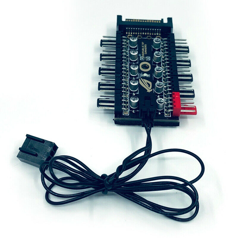 4Pin Cooling Fans Hub Splitter Cable 12V PWM LED Sata Power Suppply Adapt.l8