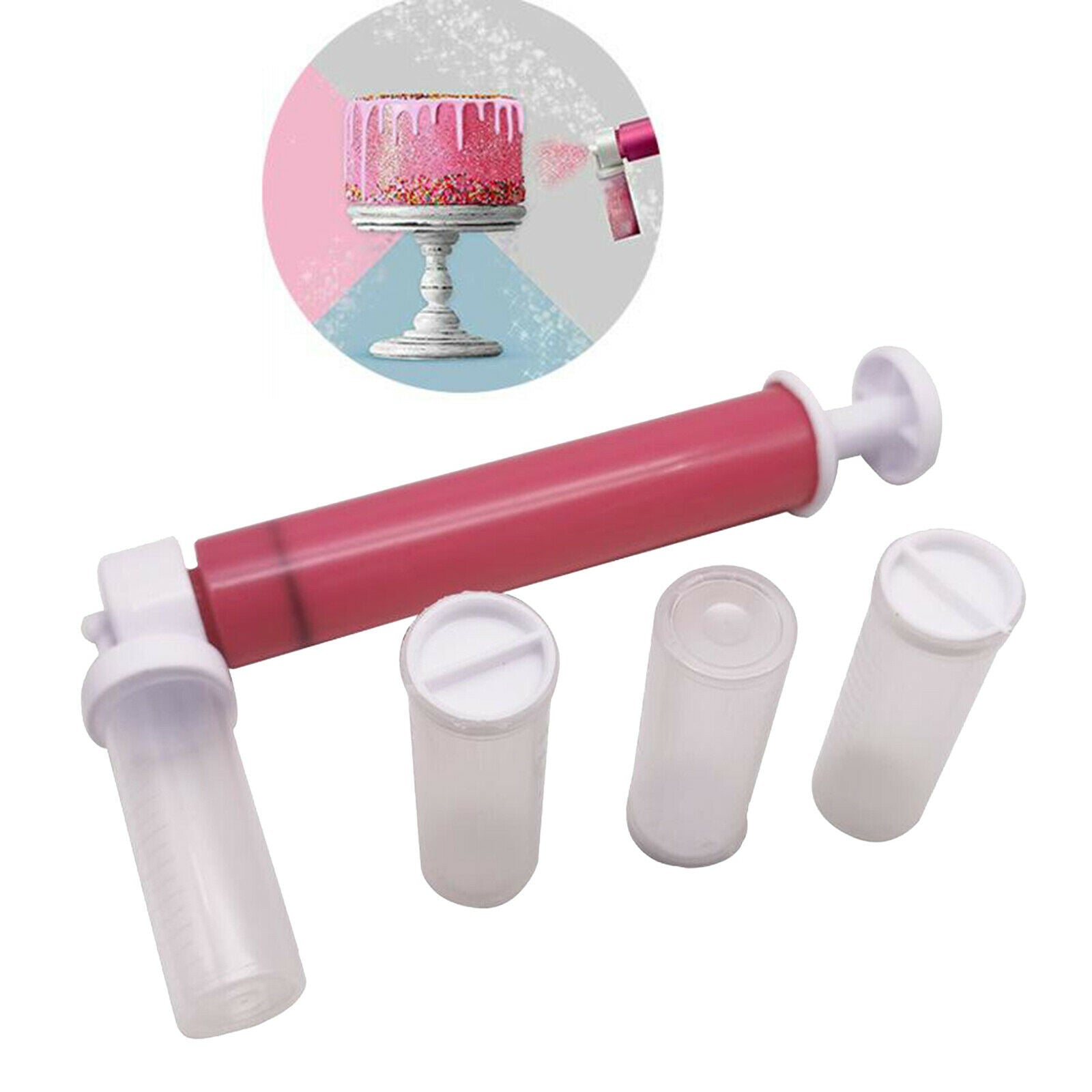 Plastic Cake Spray Gun Cake Airbrush Coloring Pump Sprayer Home Baking Tools