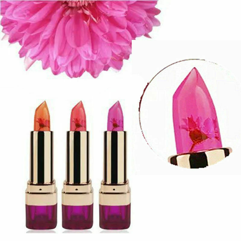 2pcs Moisturize Jelly Flower Lipsticks Color Changing Long Lasting Lip Gloss