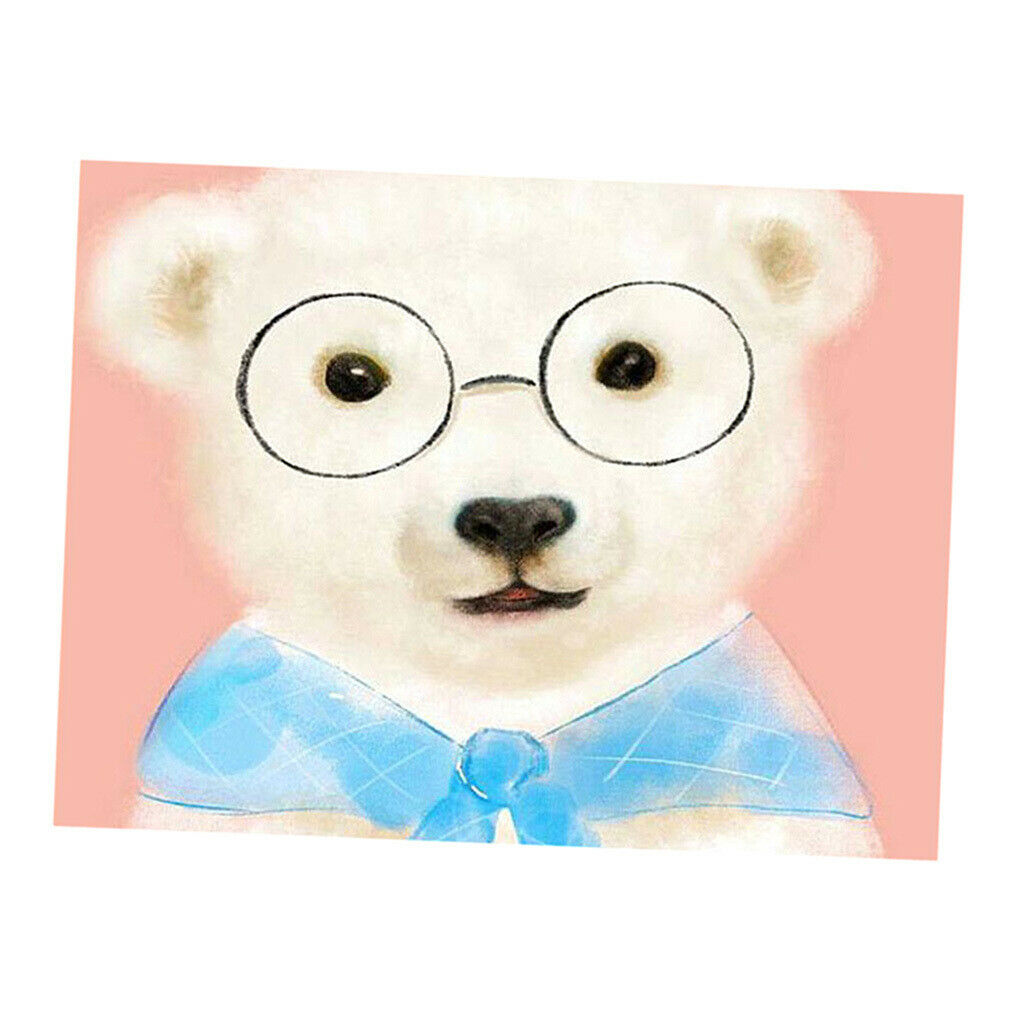 1 Set DIY Diamond Cute Bear Paintings Kits for Home Office Decoration