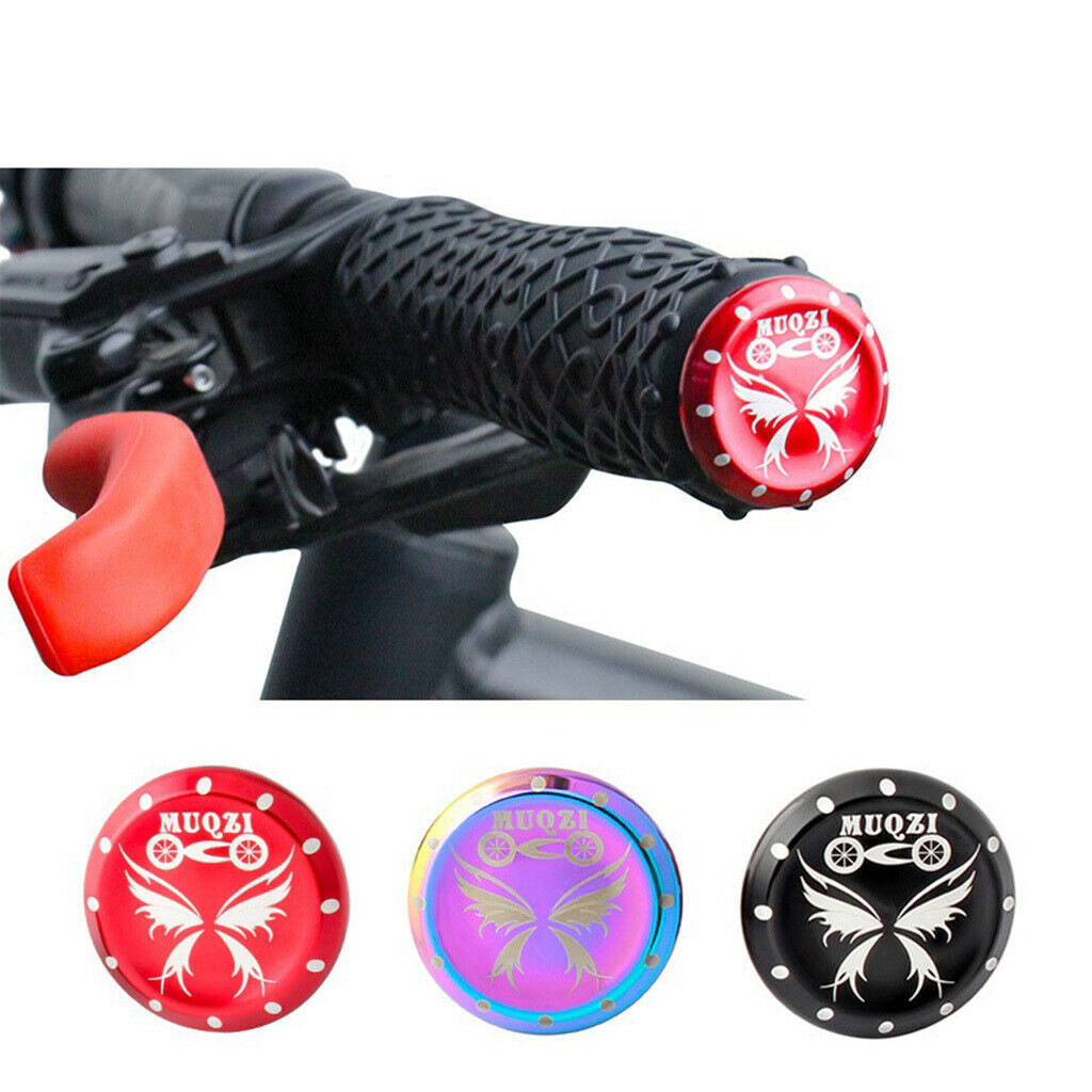 Pair Push-In Bike Handlebar End Plugs Caps Handle Bar Grips Ends Colorful