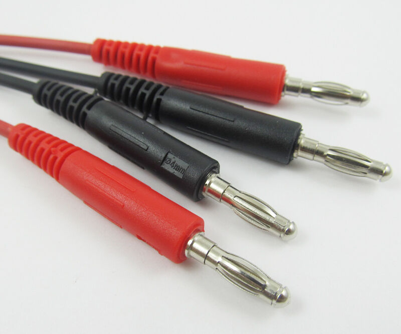 1set High-quality 2.6" 0.8M Dual Banana Male, Male to Male Plug Test Lead Cable