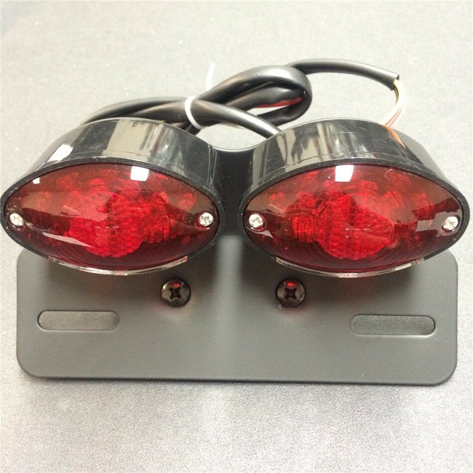 M.Tail Brake License Plate light Chromed Red See description for detail