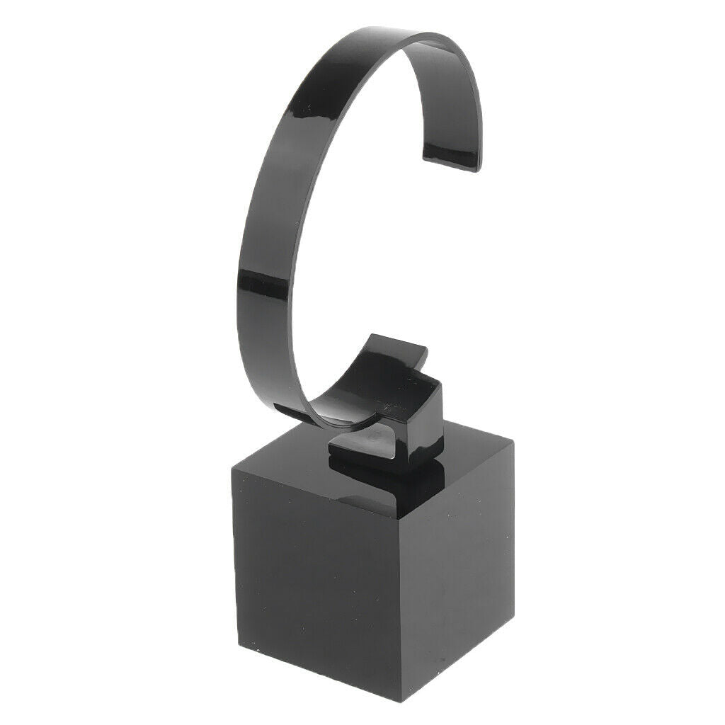 3X Acrylic Watch Display Stand Showcase Bracelet Display Holder 4cm Black