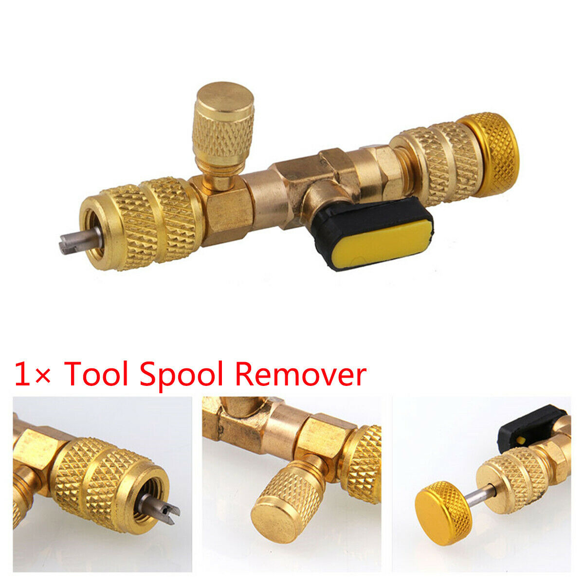 1PCS Metal HVAC Tool Spool Remover Dual Size 1/4" and 5/16" Port Installer