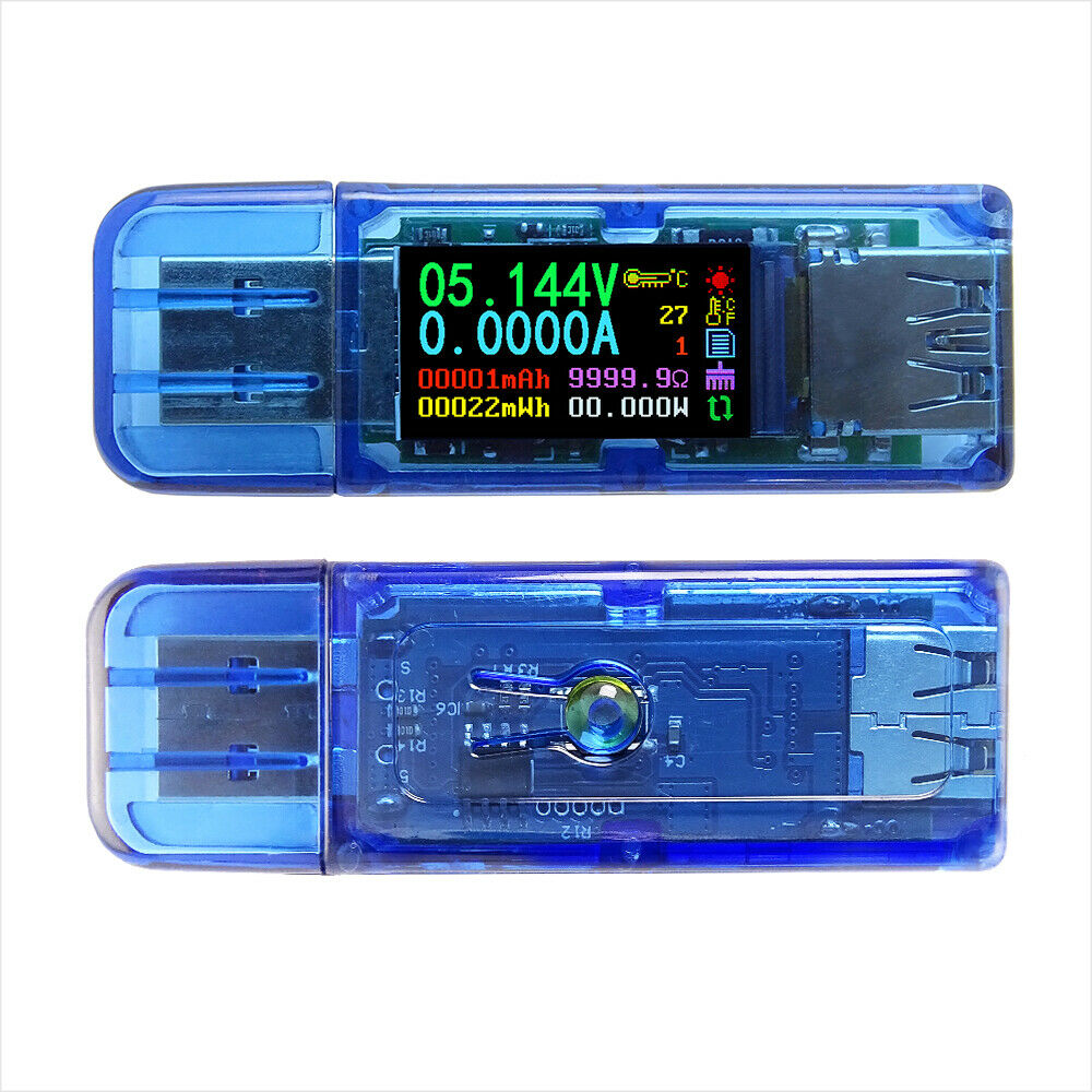 At35 Usb Color Lcd Voltmeter Mobile Phone Charger Mobile Power Capacity Tester