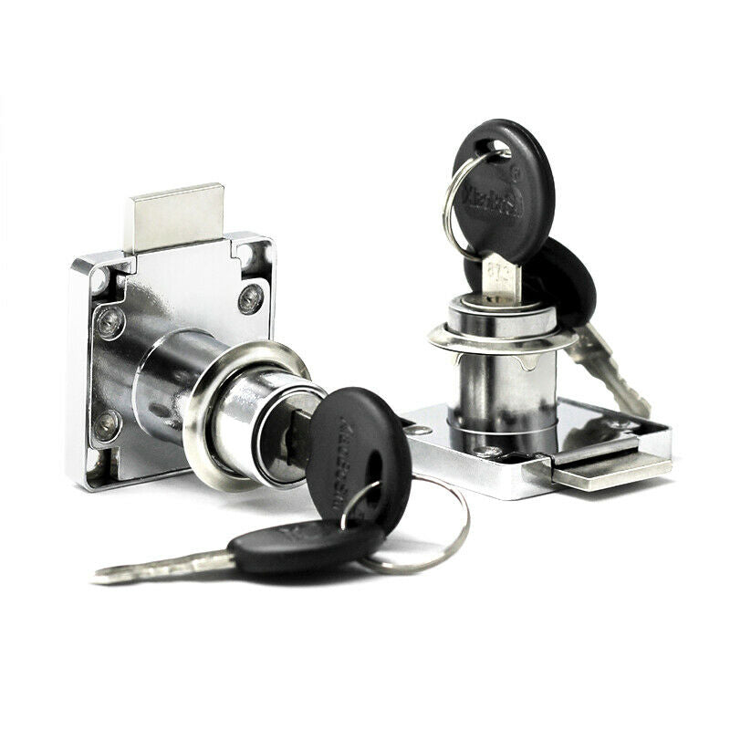 Drawer Locks with 2 Keys Cabinet Lock Rolled Steel Furniture Hardware Cam.l8