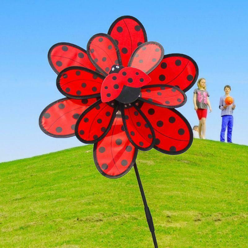 Kids Double Layer Beetle Windmill Wind Spinner Pinwheel Home Garden Yard Decor