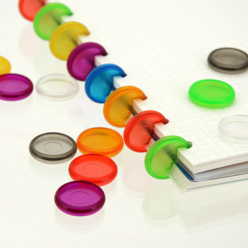 50 lot 18mm Transparent Plastic Expander Discs Binding Notebook Scrapbooking