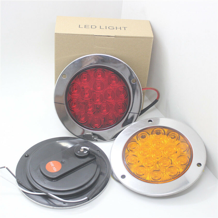 New 16 LEDs Indicator Stop Rear Tail Lights Yellow Clear Reverse Lamps for Car