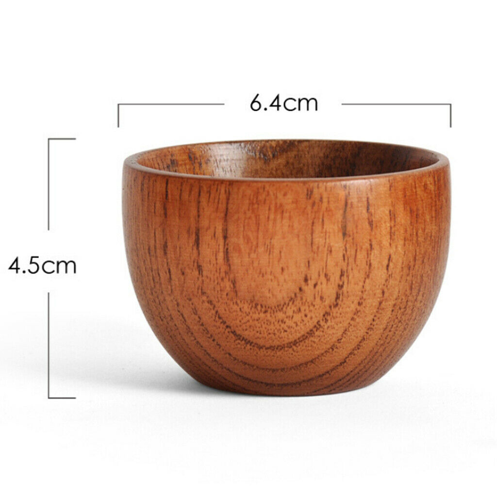 75ml Handmade Mini Wooden Tea Cup Drinking Cup Mug for Beer Eco Friendly