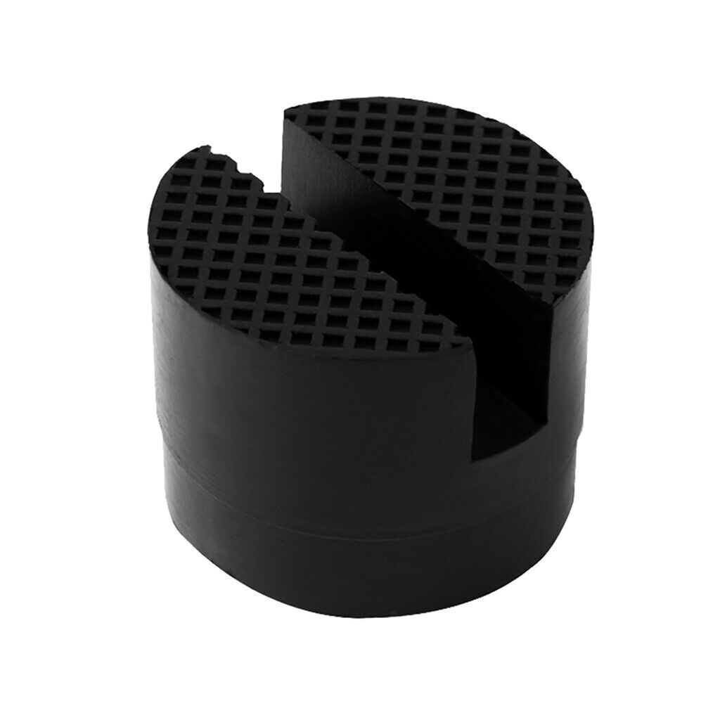 Slotted Car Rubber Jack Pad Frame Protector Guard Adapter 50mm*50mm Black