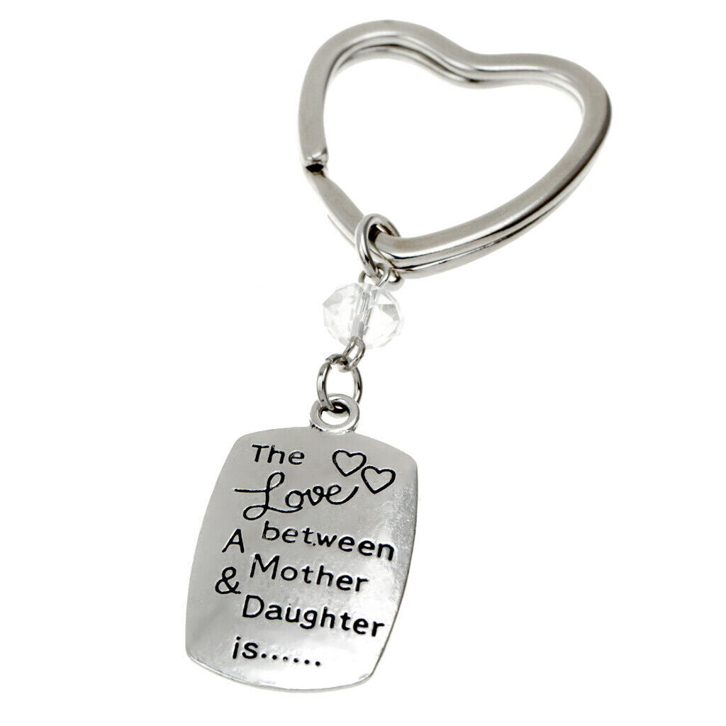 Love Lettering Heart Shaped Key Ring Chain