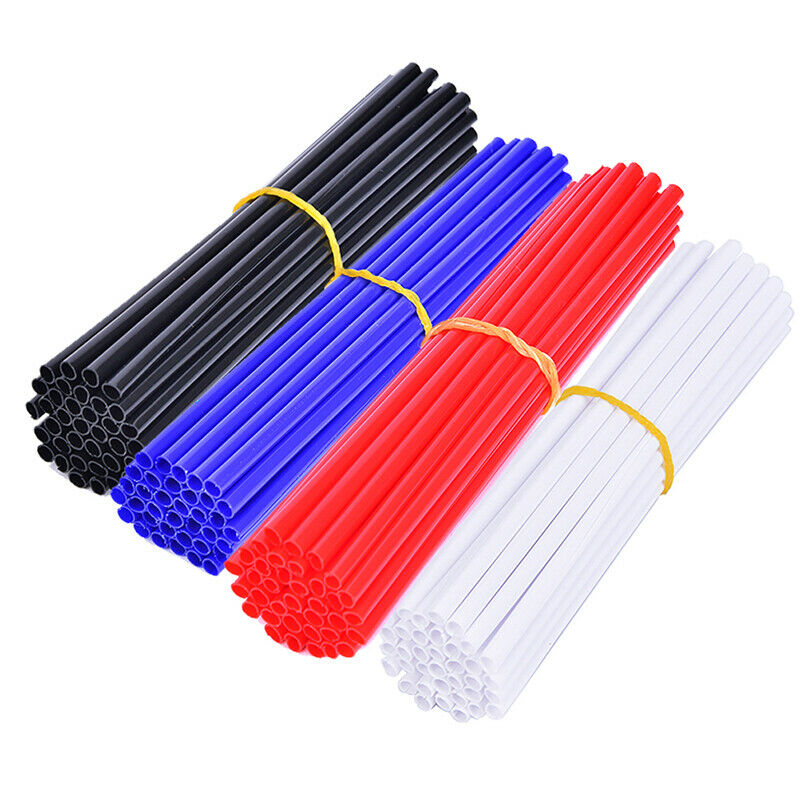 36x Red Universal Moto Dirt Bike Enduro Off Road Wheel RIM Spoke Skins cov.l8