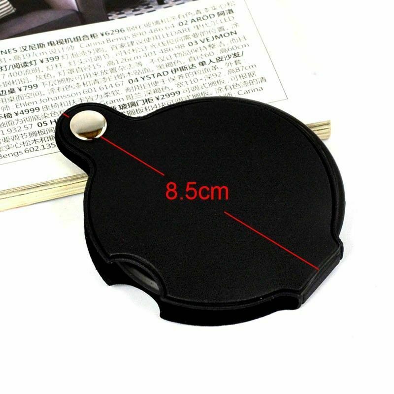 Mini 5X 60mm Magnifying Glass Loupe Lens Jewelry Pocket Folding Magnifier