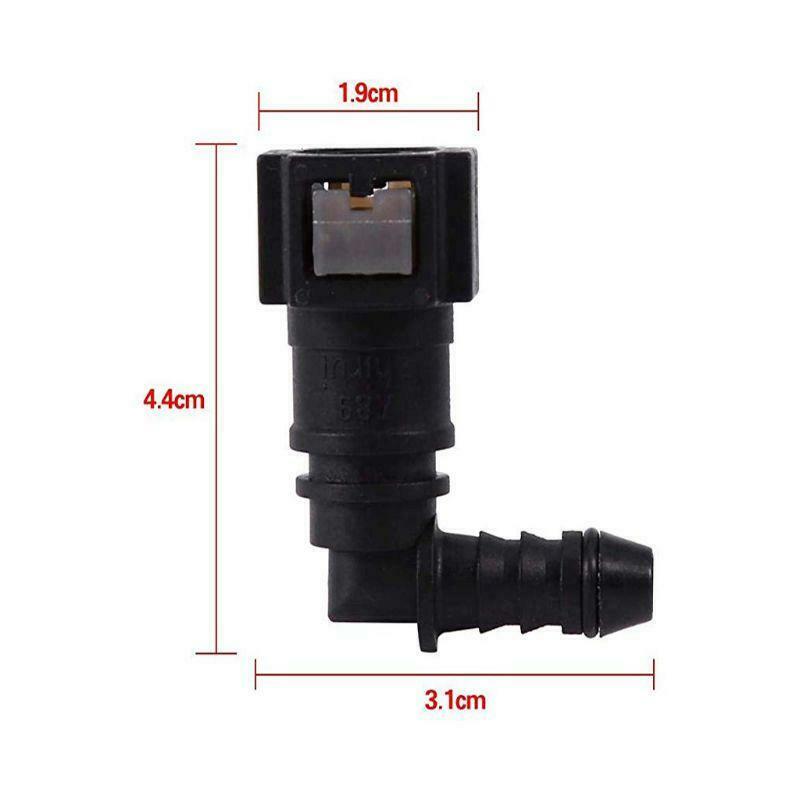 Motorcycle Hose Coupler ID6 Female 7.89mm Elbow Fuel Line Quick Connector