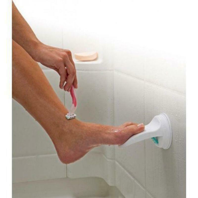 Plastic Bathroom Shower Shaving Leg Aid Foot Rest  Non Slip Suction Cup Step
