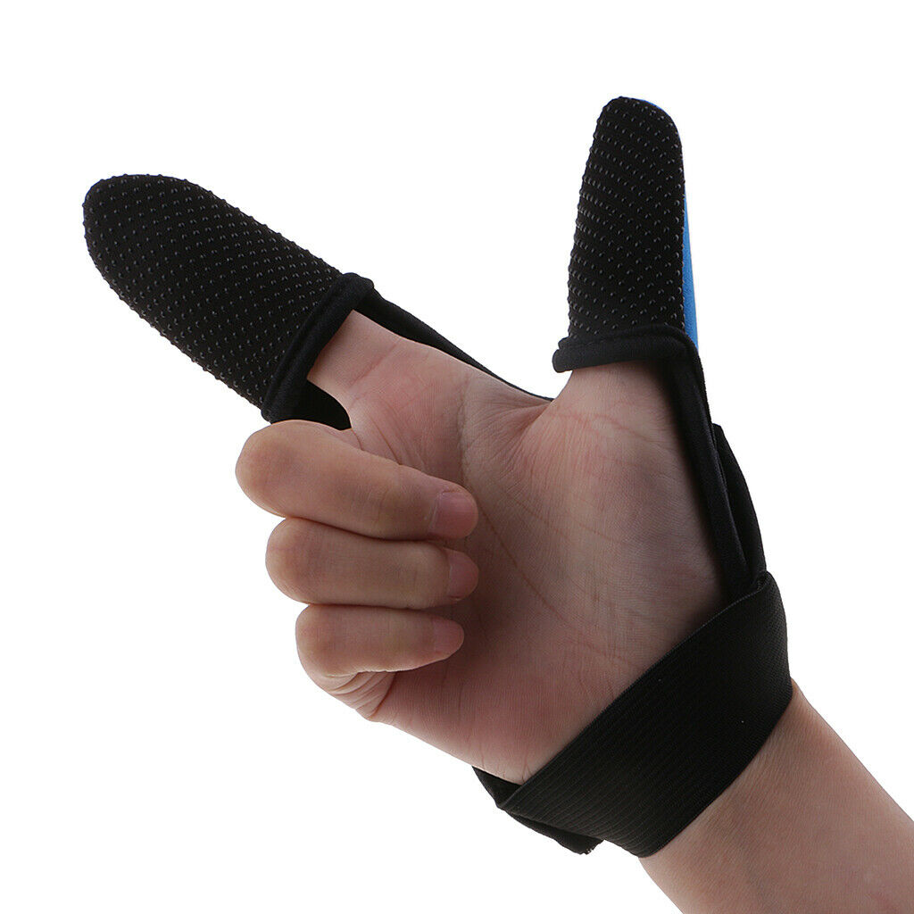 High Elasticity Casting Finger Guard Thumb Index Finger Fishing Glove - Blue