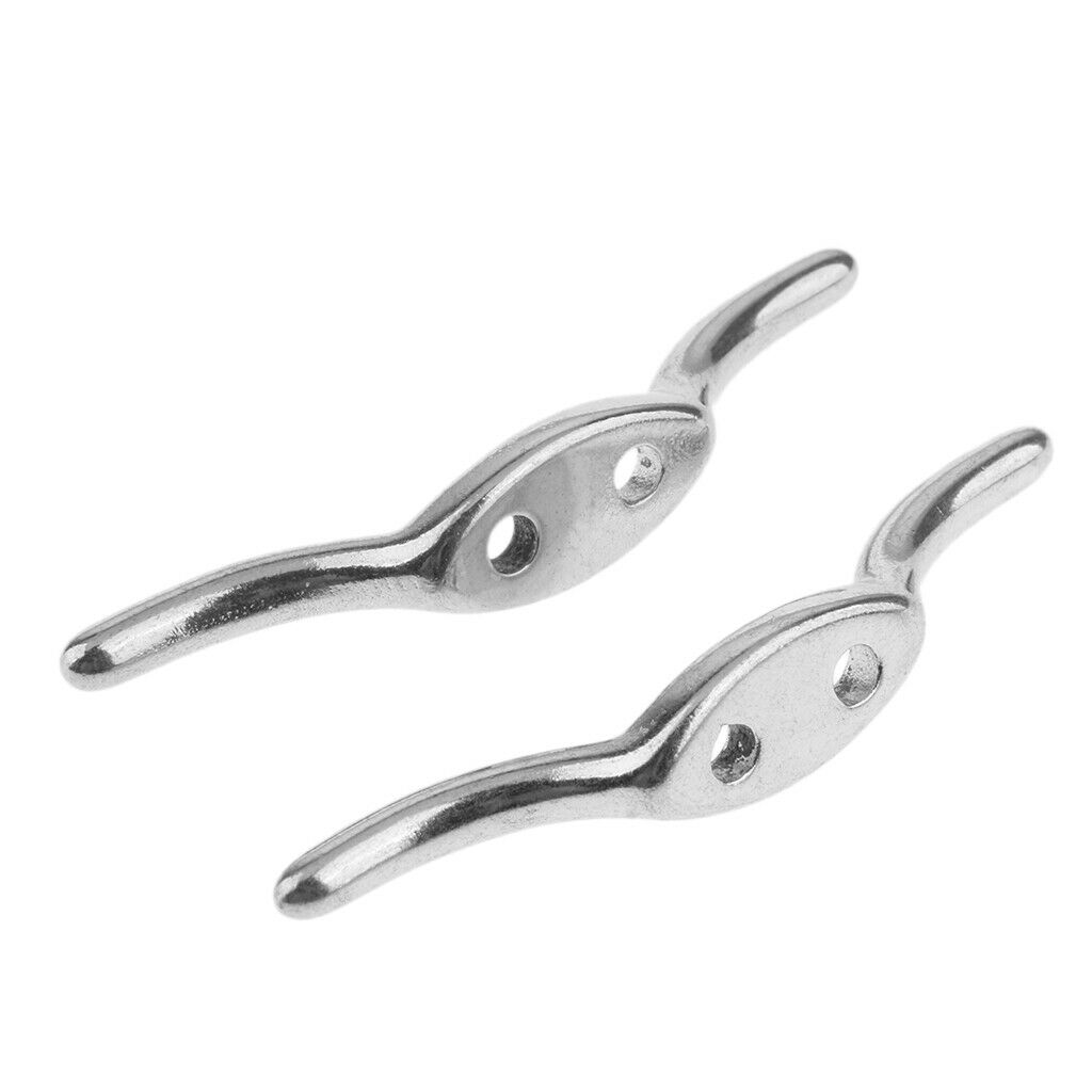 Rustproofl Polished Boat Dock Deck Marine Line Rope Yacht Sailing Cleat 67mm