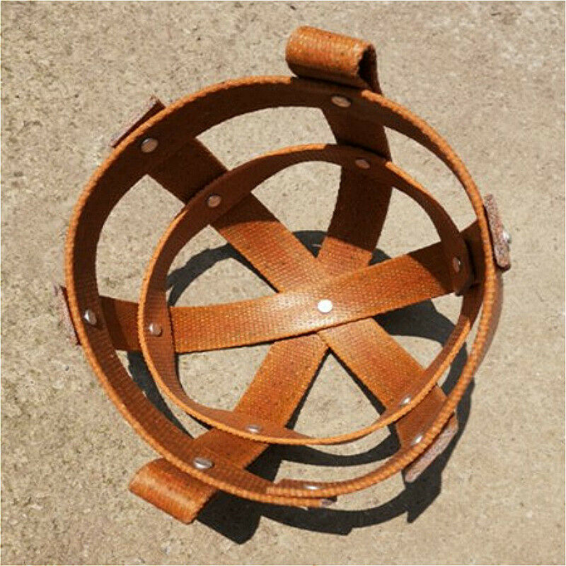 Synthetic Leather Horse Grazing Muzzle Cob Adjustable Horse Grass Muzzle Orange