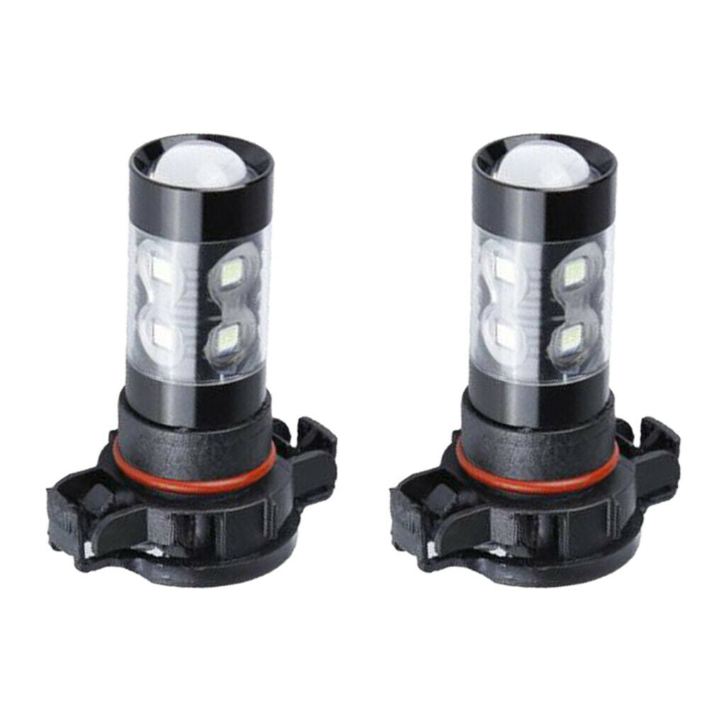 2 pieces H16 5202 50W Aluminum Fog Light Bright LED Bulbs Ice Blue