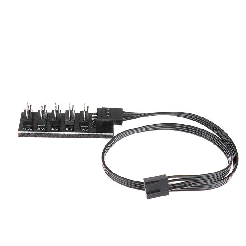 Cooler Fan PC CPU Power 1 Female To 5 Male 4 Pin Socket Fan Hub Splitter CablWF