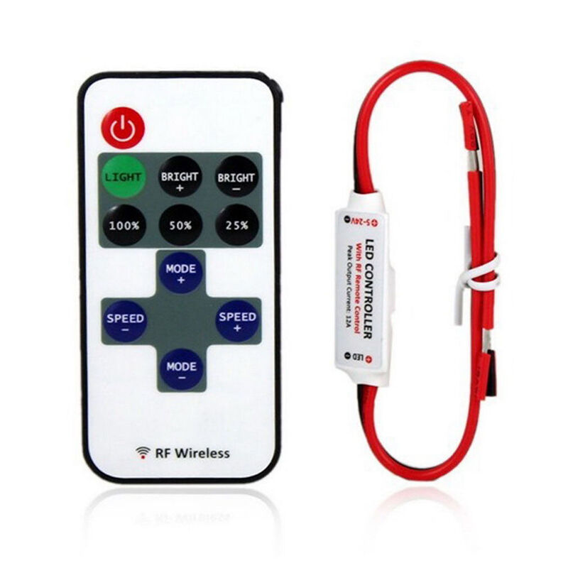 12V Wireless Remote Switch Controller Dimmer Mini LED Strip Light EB.l8