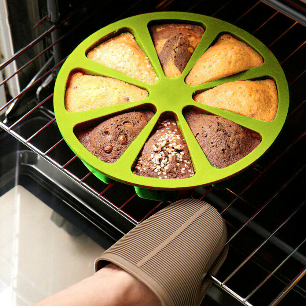 Silicone Cake Mold Non-sticky Triangle Bakeware Home DIY Baking Pizza Tray @