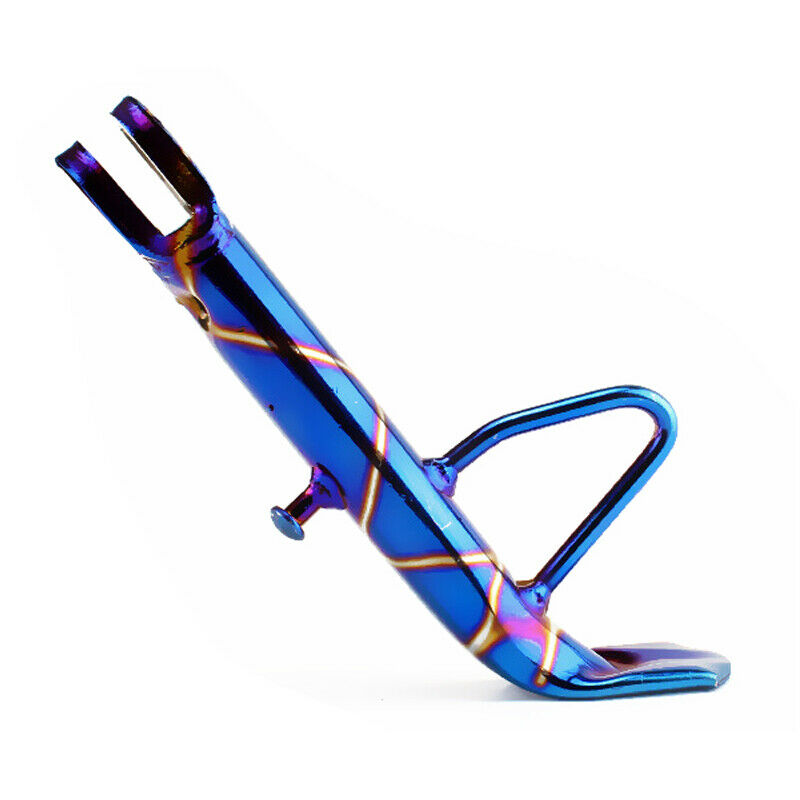 1PC CNC Aluminum Motorcycle Scooter ATV Kickstand Side Stand Leg Prop Frame Blue