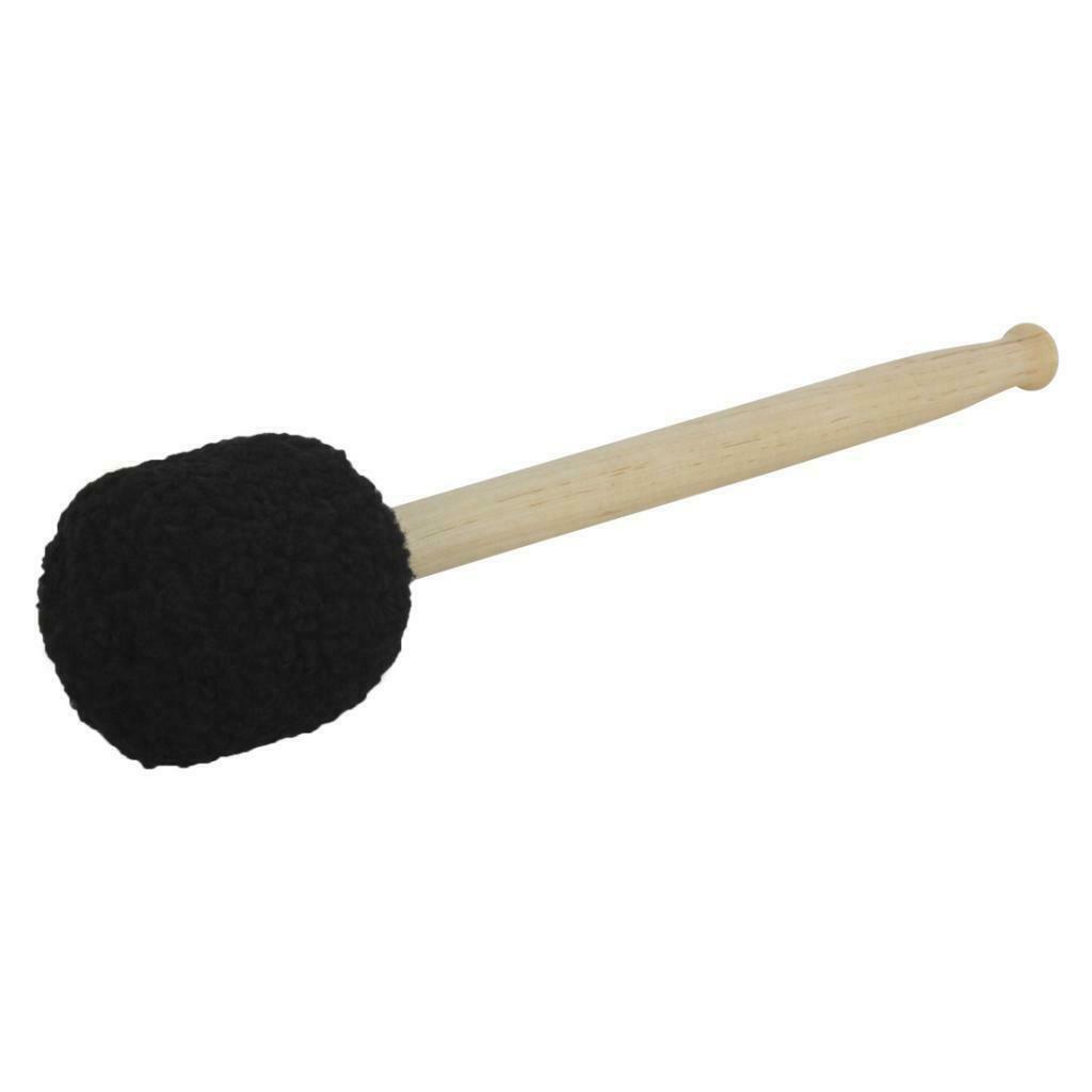 Symphony Bass Drum Stick Timpani Mallet Felt Head Wooden Handel Black
