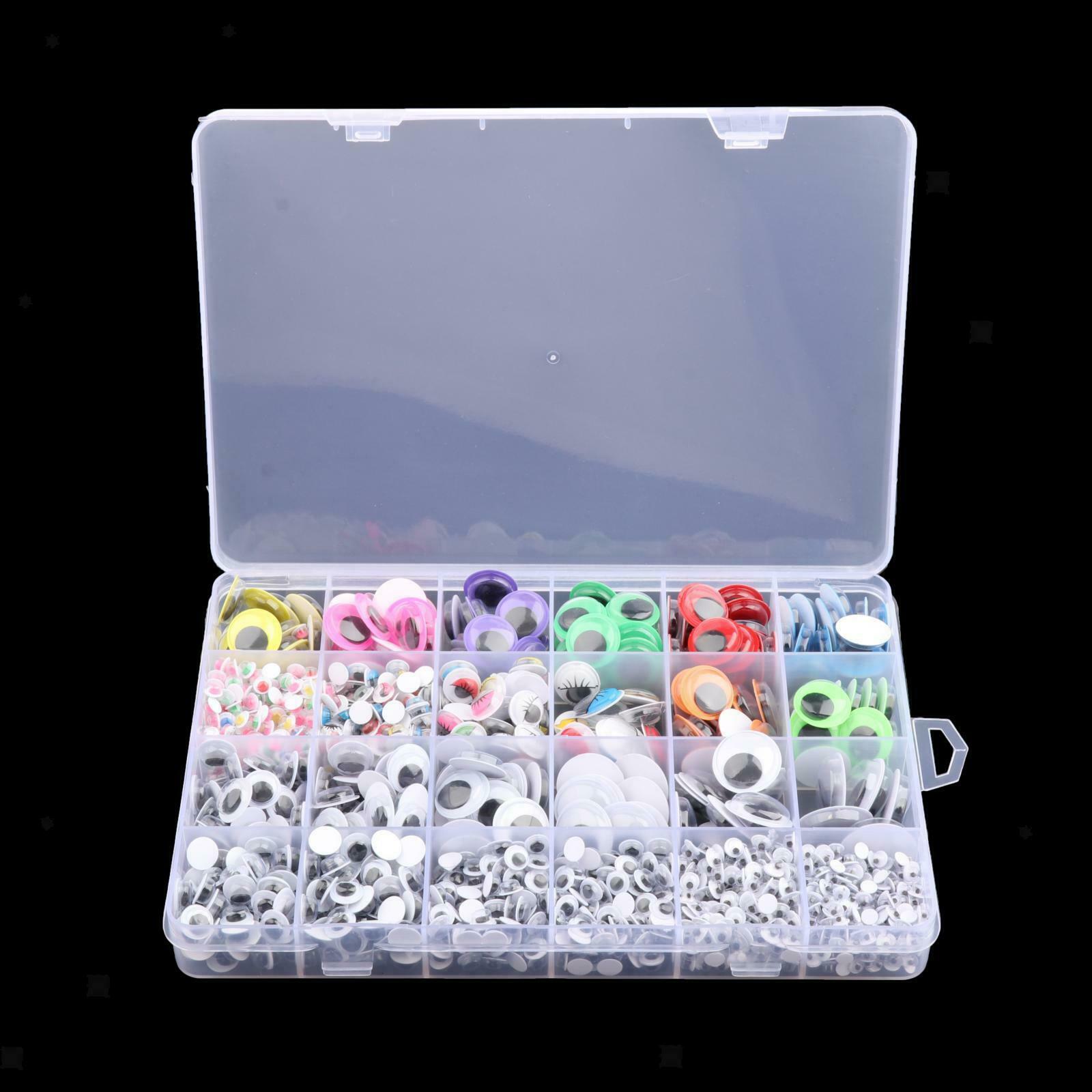 1680x Mixed Wiggle Googly Eyes Round 8 Sizes for DIY Craft Scrapbooking