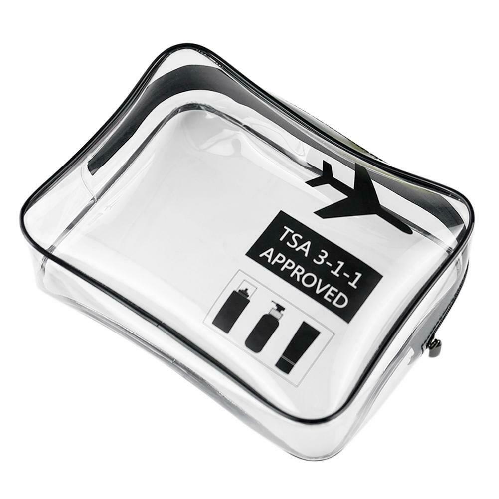 Unisex TPU Transparent Waterproof Cosmetic Bag Travel Makeup Organizer Case @