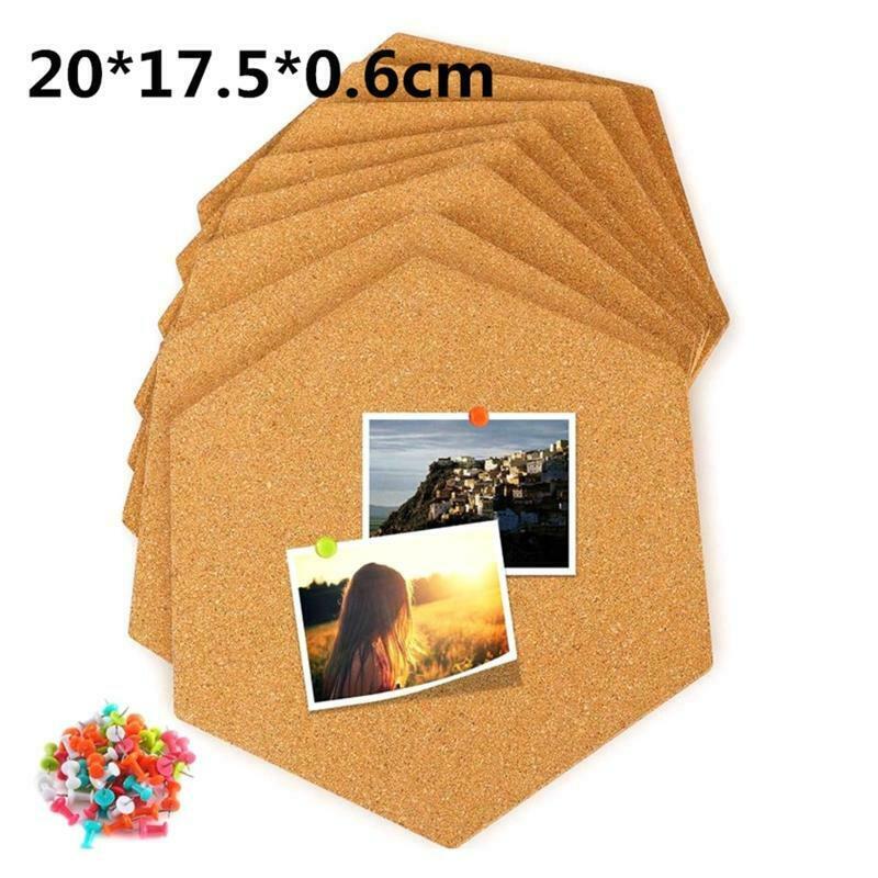 8pcs/set Cork Wood Board Self Adhesive DIY Office Bulletin Notice Message Boards