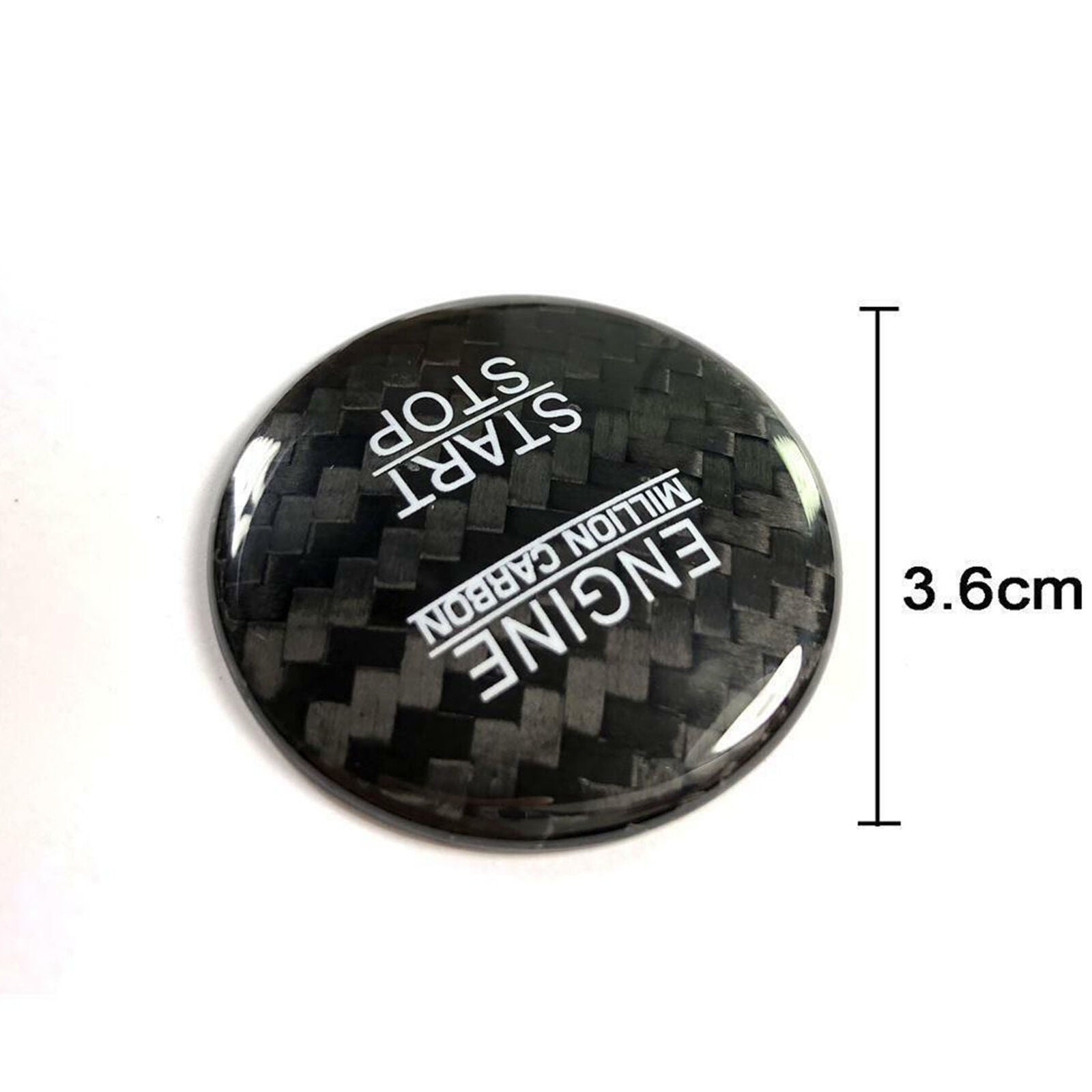 Black Carbon Fiber Engine Start Stop Button Cover Cap Trim For Mercedes-Benz