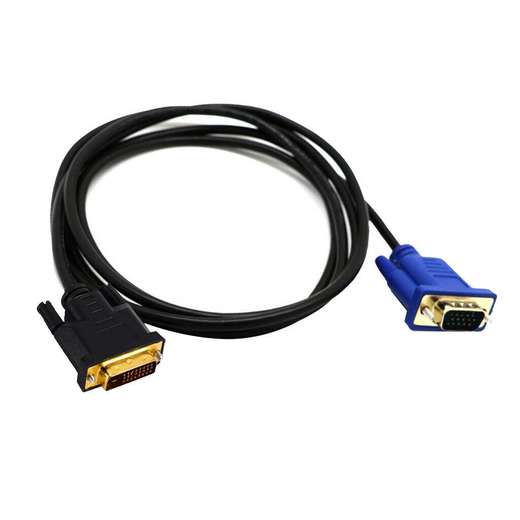 Set of 3 DVI 24+1pin Male to VGA SVGA D-Sub Male Convert Adapter Cable