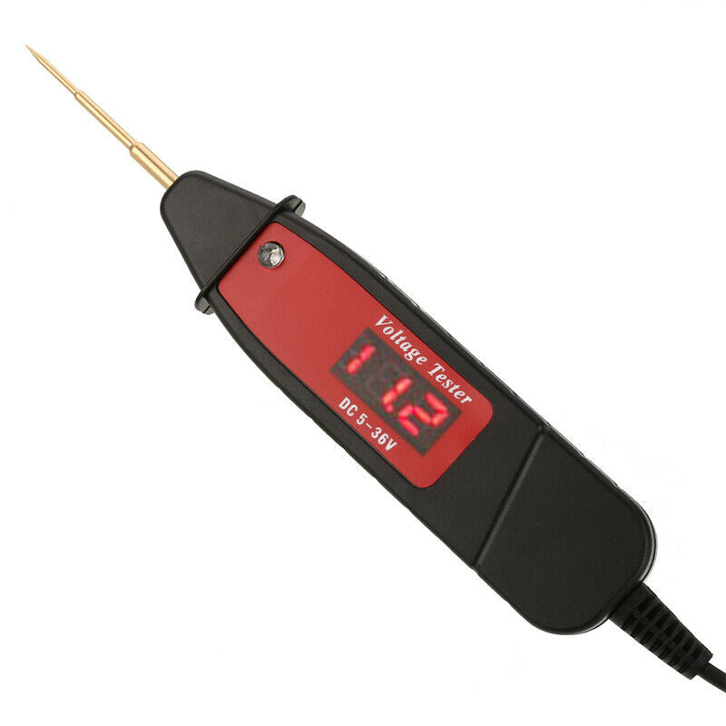 Car Voltage Detector Test Pen 1.65m Extended Spring Line w/ ON OFF Switch5-36V