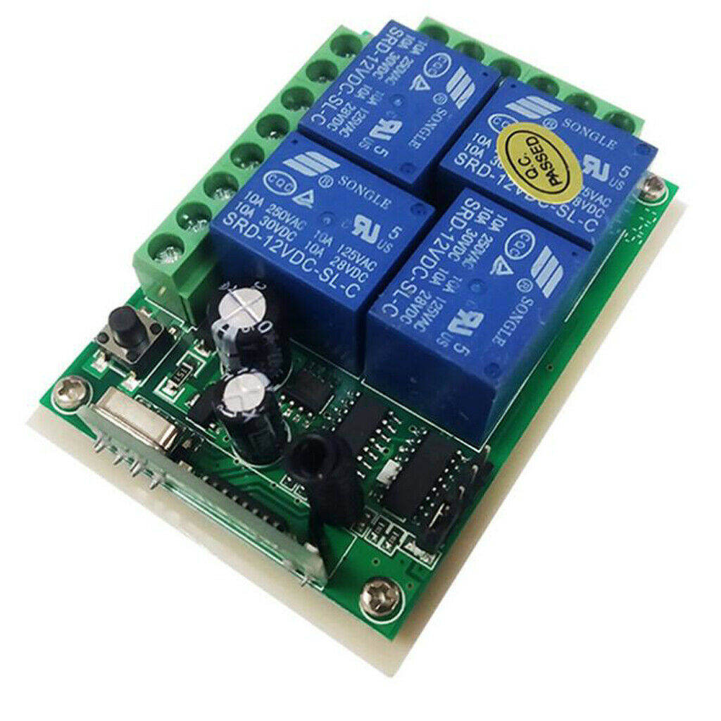 4Channel DC12V Wireless Relay Switch Module with 4-Button Remote Control #19