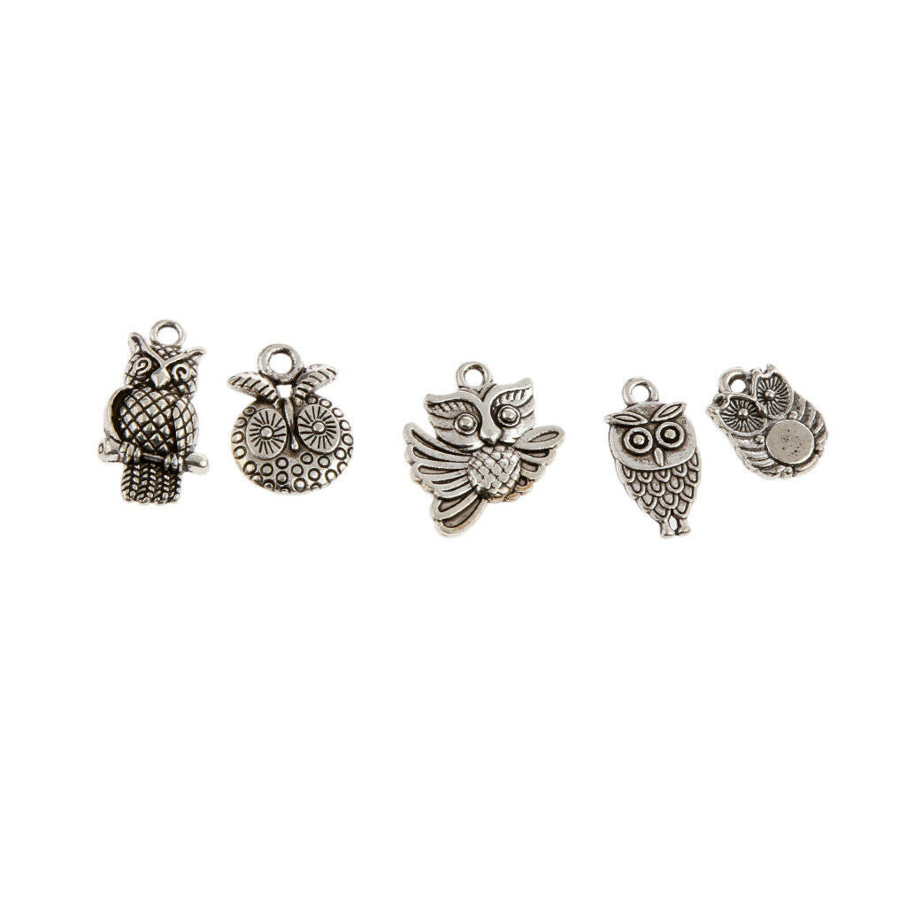 30x Charms Bracelets Necklace Phone Assorted Owl Beading Crafts DIY Supply