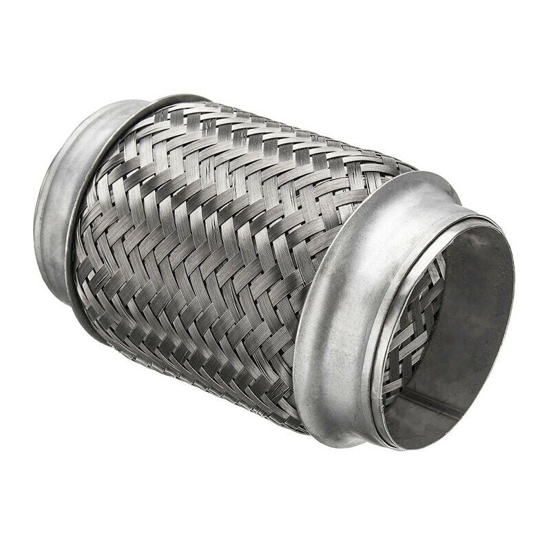 Heavy Duty Stainless Exhaust Pipe Double Braid Flex Connector Pipe 3.5"x6" Solid
