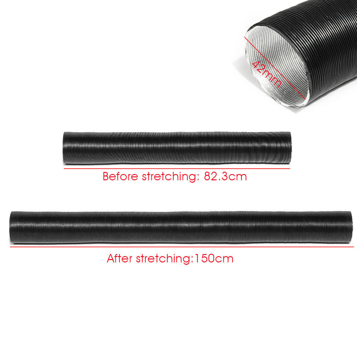 75mm Heater Pipe Ducting & Warm Air Outlet Hose For Webasto Eberspach