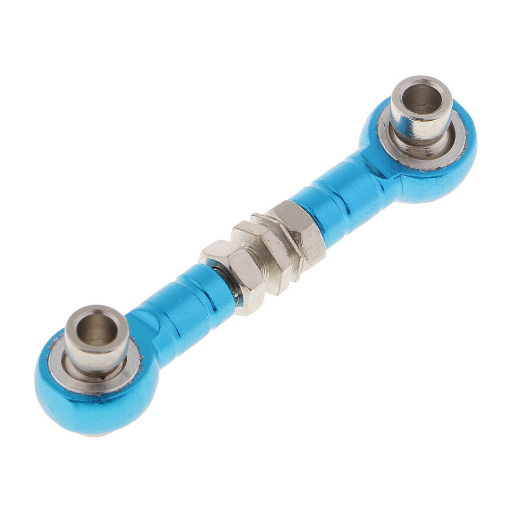 Alloy Blue Steering Link Rod Arm M3 Thread 33-43mm for 1:10 RC Car Truck DIY